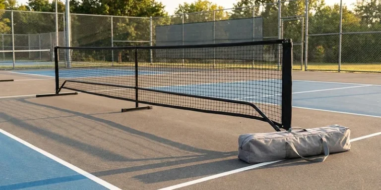 Lightweight portable pickleball net with carrying case